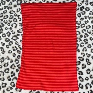 Y2K Striped Red Tube Top